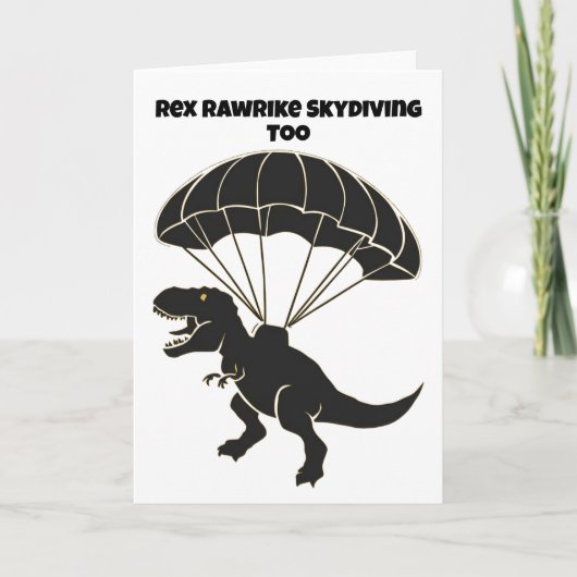 Skydiving T-rex Kaart (Voorkant)