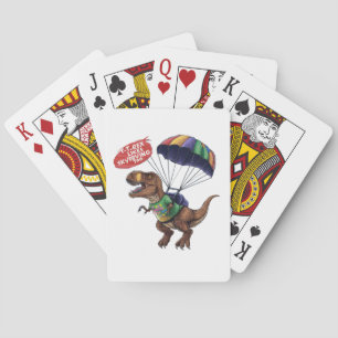 Skydiving T-Rex Pokerkaarten