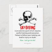 Skydiving Training Briefkaart (Voorkant / Achterkant)