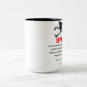 Skydiving Training Tweekleurige Koffiemok (Center)