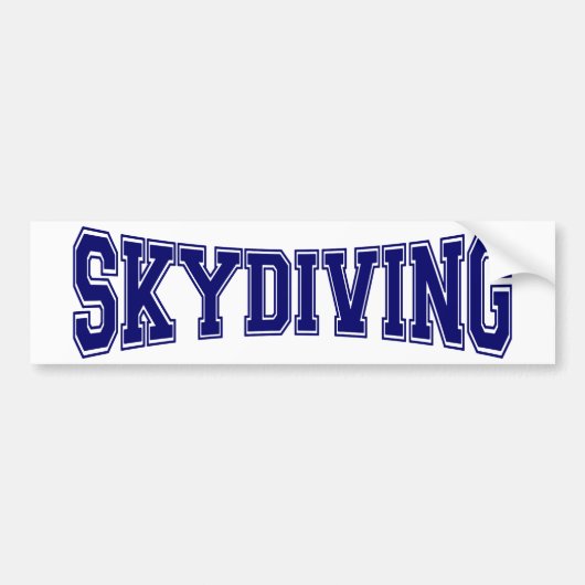 Skydiving University Style Bumpersticker (Voorkant)