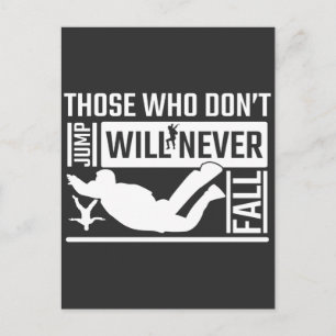 Skydiving zal nooit herfst Skydiver zijn Briefkaart