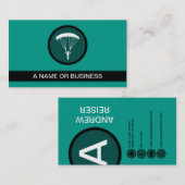 skydiving zee groene bubbel visitekaartje (Voorkant / Achterkant)