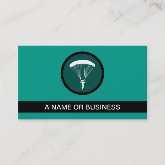 skydiving zee groene bubbel visitekaartje (Voorkant)