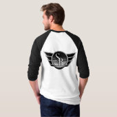 Skydmark Mannen White Baseball T-shirt (Achterkant volledig)