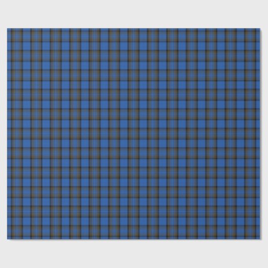 Skye Blue Tartan Pattern Cadeaupapier (Vlak)