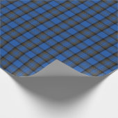 Skye Blue Tartan Pattern Cadeaupapier (Hoek)