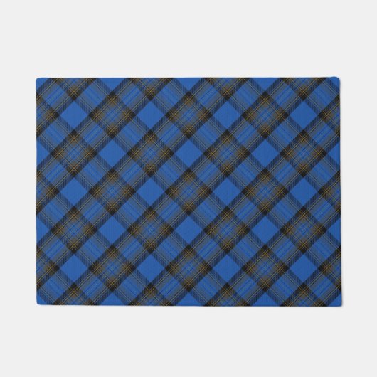 Skye Blue Tartan Pattern Deurmat (Voorkant)