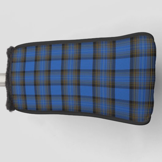 Skye Blue Tartan Pattern Golfheadcover (Voorkant)