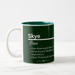 Skye Gepersonaliseerde Naam Koffiemok Tweekleurige Koffiemok