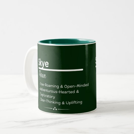 Skye Personalized Name Coffee Mug (Devant gauche)