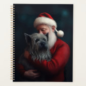 Skye Terrier avec Noël Festif du Père Noël (Devant)