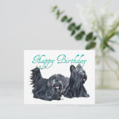 Skye Terrier Birthday-kaarten Briefkaart (Staand voorkant)