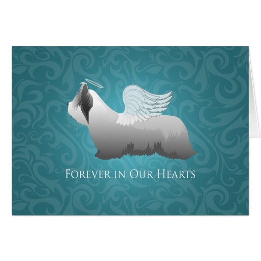 Skye Terrier Chien race Angel Carte de sympathie (Devant horizontal)