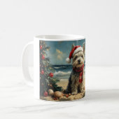 Skye Terrier Dog Christmas  Beach Koffiemok (Voorkant links)