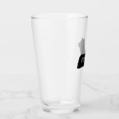 Skye Terrier Dog Silhouet gepersonaliseerd Glas (Rechts)