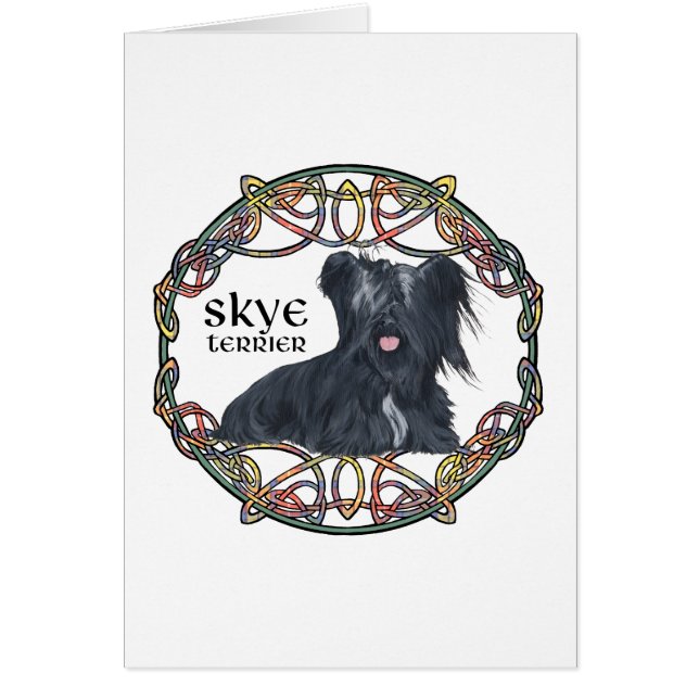 Skye Terrier en entrelacs celtiques - Tartan Bucha (Devant)