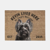 Skye Terrier gepersonaliseerde huisdier Deurmat (Voorkant)