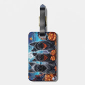 Skye Terrier Halloween Spooky Bagagelabel (Achterkant verticaal)