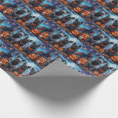 Skye Terrier Halloween Spooky Cadeaupapier (Hoek)