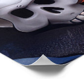 Skye Terrier Halloween Spooky Poster (Hoek)