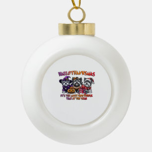 Skye Terrier Halloween Thanksgiving Christmas Clas Keramische Bal Ornament