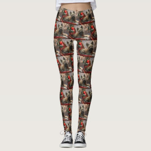 Skye Terrier Hond Kerst Festiviteit Leggings