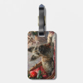 Skye Terrier Hond Kerstfeest Bagagelabel (Achterkant verticaal)