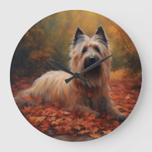 Skye Terrier in Herfst laat Herfst inspireren Grote Klok