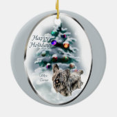 Skye Terrier kerstcadeaus Ornament (Achterkant)