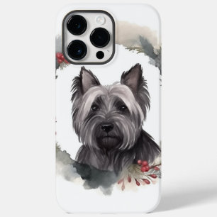 Skye Terrier Kerstkrans Feestelijke Pup Case-Mate iPhone 14 Pro Max Hoesje