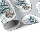 Skye Terrier Kerstmis Cadeaupapier (Rol Hoek)