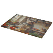 Skye Terrier Kookt in Keuken Snijplank (Hoek)