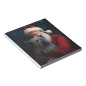 Skye Terrier met Kerstman Feestelijke Kerstmis Notitieblok (Schuin)
