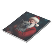 Skye Terrier met Kerstman Feestelijke Kerstmis Notitieblok (Gedraaid)