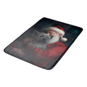 Skye Terrier met Sinterklaas Feestelijke Kerstmis Badmat (Gekanteld)