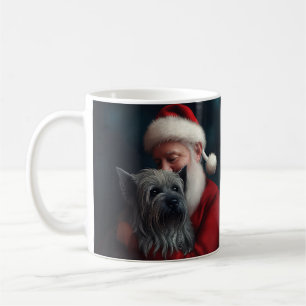 Skye Terrier met Sinterklaas Feestelijke Kerstmis Koffiemok