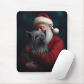 Skye Terrier met Sinterklaas Feestelijke Kerstmis Muismat (Met muis)