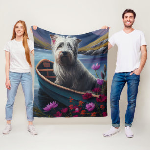 Skye Terrier op een peddel: Een landschappelijk av Fleece Deken