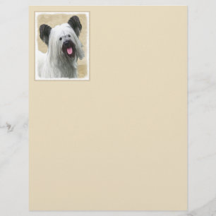 Skye Terrier Painting - Cute Original Dog Art