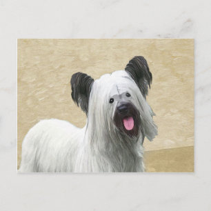 Skye Terrier Painting - Cute Original Dog Art Briefkaart