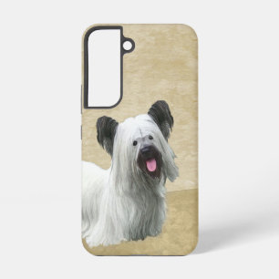 Skye Terrier Painting - Cute Original Dog Art Samsung Galaxy Hoesje