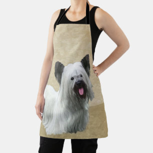 Skye Terrier Painting - Cute Original Dog Art Schort