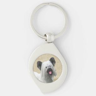 Skye Terrier Painting - Cute Original Dog Art Sleutelhanger