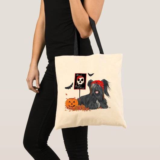 Skye Terrier Pirate for Halloween Tote Bag (Voorkant (product))