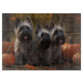 Skye Terrier Puppy Herfst Delight Pompoen Snijplank (Voorkant)