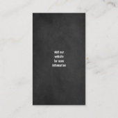 Skye Terrier Silhouette Chalkboard Style Verticle Visitekaartje (Achterkant)