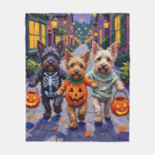Skye Terrier Trick-or-Treating Halloween Costumes Fleece Deken (Voorkant)