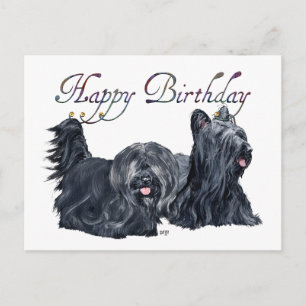Skye Terrier Verjaardagskaarten Briefkaart