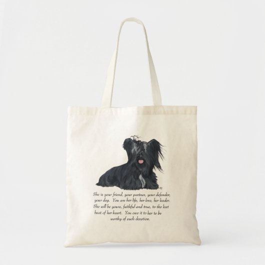 Skye Terrier VROUW Keepsake Tote Bag (Voorkant)